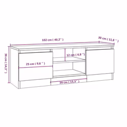 vidaXL TV Cabinet with Door Media Unit Cabinet Stand Furniture Multi Colours - sonoma oak