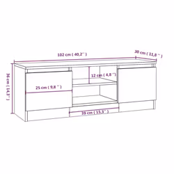 vidaXL TV Cabinet with Door Media Unit Cabinet Stand Furniture Multi Colours - concrete grey - Additional view 8