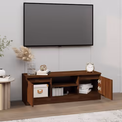 vidaXL TV Cabinet with Door Media Unit Cabinet Stand Furniture Multi Colours - brown oak