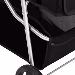 vidaXL Folding Dog Stroller 80x46x98 cm Oxford Fabric Pushchair Multi Colours - black - Additional view 9