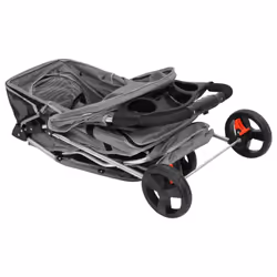 vidaXL Folding Dog Stroller 80x46x98 cm Oxford Fabric Pushchair Multi Colours - grey - Additional view 7