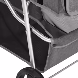 vidaXL Folding Dog Stroller 80x46x98 cm Oxford Fabric Pushchair Multi Colours - grey - Additional view 9