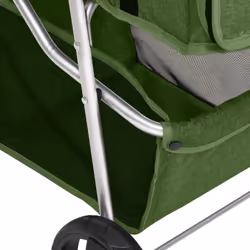 vidaXL Folding Dog Stroller 80x46x98 cm Oxford Fabric Pushchair Multi Colours - green - Additional view 9