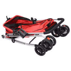 vidaXL Folding Dog Stroller 76x50x100 cm Oxford Fabric Pushchair Multi Colours - red - Additional view 7
