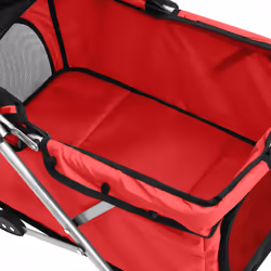 vidaXL Folding Dog Stroller 76x50x100 cm Oxford Fabric Pushchair Multi Colours - red - Additional view 8