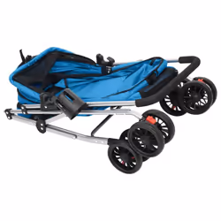 vidaXL Folding Dog Stroller 76x50x100 cm Oxford Fabric Pushchair Multi Colours - blue - Additional view 7
