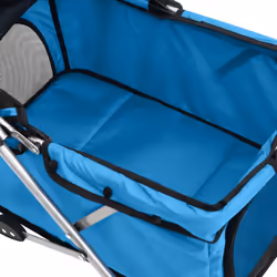 vidaXL Folding Dog Stroller 76x50x100 cm Oxford Fabric Pushchair Multi Colours - blue - Additional view 8