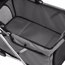 vidaXL Folding Dog Stroller 76x50x100 cm Oxford Fabric Pushchair Multi Colours - grey - Additional view 8