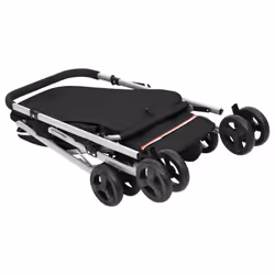 vidaXL Folding Dog Stroller 100x49x96 cm Linen Fabric Pushchair Multi Colours - black - Additional view 7
