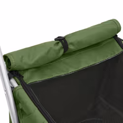 vidaXL Folding Dog Stroller 100x49x96 cm Linen Fabric Pushchair Multi Colours - green - Additional view 8