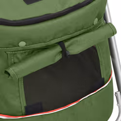vidaXL Folding Dog Stroller 100x49x96 cm Linen Fabric Pushchair Multi Colours - green - Additional view 9