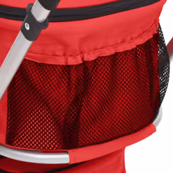 vidaXL 2-Layers Folding Dog Stroller 83x48x97 cm Oxford Fabric Multi Colours - red - Additional view 10