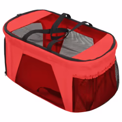vidaXL 2-Layers Folding Dog Stroller 83x48x97 cm Oxford Fabric Multi Colours - red - Additional view 8