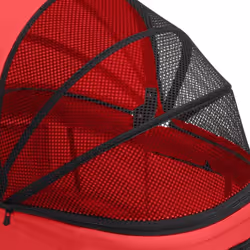 vidaXL 2-Layers Folding Dog Stroller 83x48x97 cm Oxford Fabric Multi Colours - red - Additional view 9