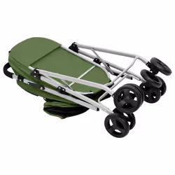 vidaXL 2-Layers Folding Dog Stroller 83x48x97 cm Oxford Fabric Multi Colours - green - Additional view 6