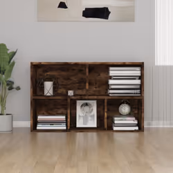 vidaXL Book Cabinet/Sideboard Home Bookshelf Stand Highboard Engineered Wood - smoked oak - Additional view 2
