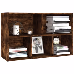 vidaXL Book Cabinet/Sideboard Home Bookshelf Stand Highboard Engineered Wood - smoked oak - Additional view 4