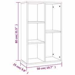 vidaXL Book Cabinet/Sideboard Home Bookshelf Stand Highboard Engineered Wood - grey sonoma - Additional view 3
