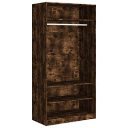 vidaXL Wardrobe Clothing Storage Hanger Clothes Cabinet Closet Engineered Wood - smoked oak