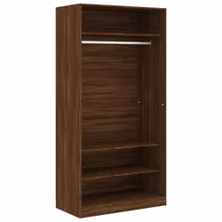 vidaXL Wardrobe Clothing Storage Hanger Clothes Cabinet Closet Engineered Wood - brown oak