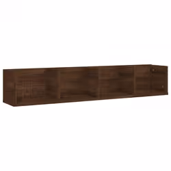 vidaXL CD Wall Shelf Living Room Wall Rack Storage Cabinet Engineered Wood - brown oak