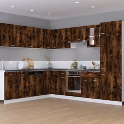 vidaXL Kitchen Cabinet Home Storage Shelf Organiser Cupboard Engineered Wood - smoked oak, hanging cabinet 30 cm - Additional view 2