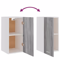 vidaXL Kitchen Cabinet Home Storage Shelf Organiser Cupboard Engineered Wood - grey sonoma, hanging cabinet 30 cm - Additional view 7