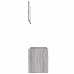 vidaXL Bathroom Furniture Set 2 Piece Engineered Wood Sink Cabinet Storage - grey sonoma - Additional view 5