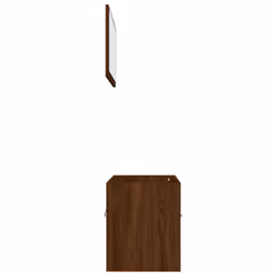 vidaXL Bathroom Furniture Set 2 Piece Engineered Wood Sink Cabinet Storage - brown oak - Additional view 5