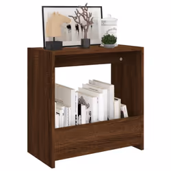 vidaXL Side Table Chipboard Magazine Rack Coffee Couch Table Multi Colours - brown oak