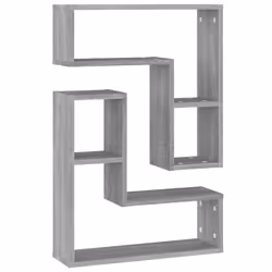 vidaXL Wall Shelves Wall Mounted Shelf Floating Shelf Engineered Wood 2 pcs - grey sonoma