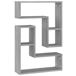vidaXL Wall Shelves Wall Mounted Shelf Floating Shelf Engineered Wood 2 pcs - grey sonoma