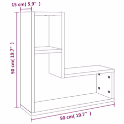 vidaXL Wall Shelves Wall Mounted Shelf Floating Shelf Engineered Wood 2 pcs - grey sonoma