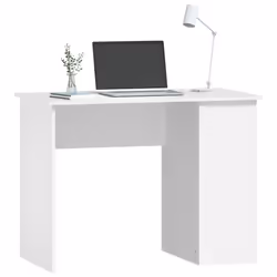 vidaXL Desk Office Computer Desk Study Desk Writing Table Engineered Wood - white