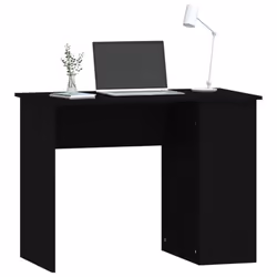 vidaXL Desk Office Computer Desk Study Desk Writing Table Engineered Wood - black