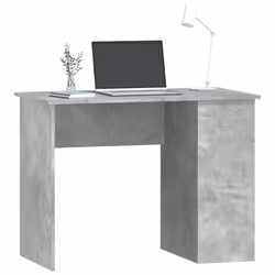 vidaXL Desk Office Computer Desk Study Desk Writing Table Engineered Wood - concrete grey