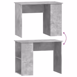 vidaXL Desk Office Computer Desk Study Desk Writing Table Engineered Wood - concrete grey - Additional view 5