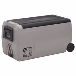 vidaXL Cool Box with Wheel and Handle Ice Box Cooler Black and Grey PP&PE - 60 l, without adapter