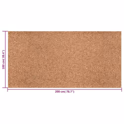 vidaXL Cork Roll Wallcovering Cork Sheet Insulation Floor Underlay Cork Board - 100 x 200 x 0.2 cm