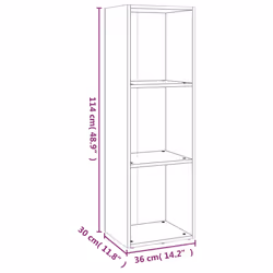 vidaXL Book Cabinet/TV Cabinet Smoked Oak 36x30x114 cm Engineered Wood Shelf - Additional view 3