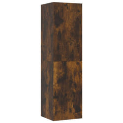vidaXL TV Cabinet Engineered Wood Wall Mounted Stand Living Room TV Console - smoked oak, 30.5 x 30 x 110 cm/ 1 pcs