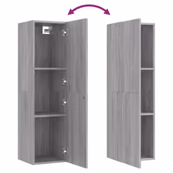 vidaXL TV Cabinet Engineered Wood Wall Mounted Stand Living Room TV Console - grey sonoma, 30.5 x 30 x 110 cm/ 1 pcs - Additional view 10