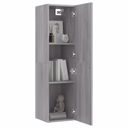 vidaXL TV Cabinet Engineered Wood Wall Mounted Stand Living Room TV Console - grey sonoma, 30.5 x 30 x 110 cm/ 1 pcs - Additional view 6