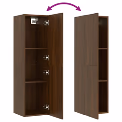vidaXL TV Cabinet Engineered Wood Wall Mounted Stand Living Room TV Console - brown oak, 30.5 x 30 x 110 cm/ 1 pcs - Additional view 10