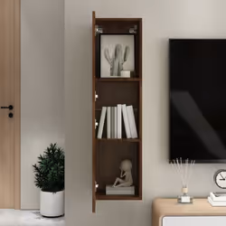 vidaXL TV Cabinet Engineered Wood Wall Mounted Stand Living Room TV Console - brown oak, 30.5 x 30 x 110 cm/ 1 pcs - Additional view 2