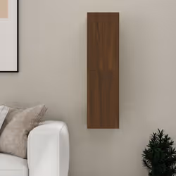 vidaXL TV Cabinet Engineered Wood Wall Mounted Stand Living Room TV Console - brown oak, 30.5 x 30 x 110 cm/ 1 pcs - Additional view 4