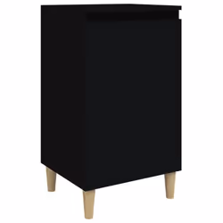 vidaXL 1/2x Bedside Cabinet Engineered Wood End Table Nightstand Multi Colours - black, 1 pcs