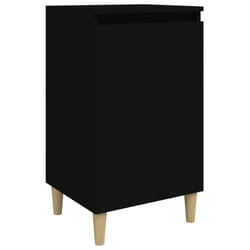 vidaXL 1/2x Bedside Cabinet Engineered Wood End Table Nightstand Multi Colours - black, 1 pcs