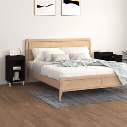 vidaXL 1/2x Bedside Cabinet Engineered Wood End Table Nightstand Multi Colours - black, 2 pcs