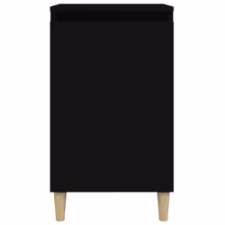 vidaXL 1/2x Bedside Cabinet Engineered Wood End Table Nightstand Multi Colours - black, 2 pcs - Additional view 4